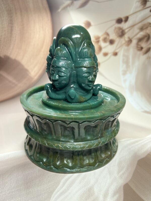 IMG_0030 Green Jade Shiv Nandi Shivling