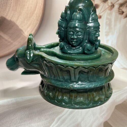 IMG_0032 Green Jade Shiv Nandi Shivling