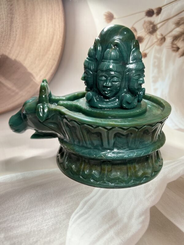 IMG_0032 Green Jade Shiv Nandi Shivling