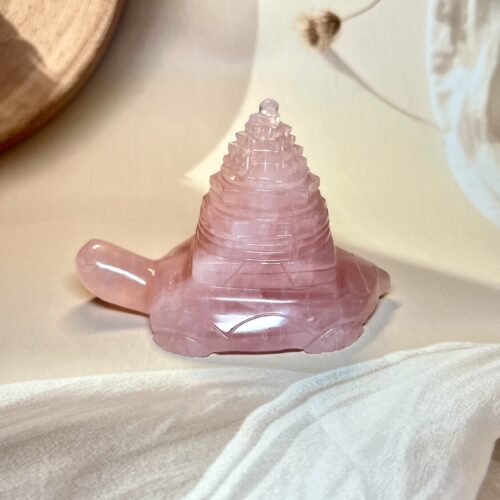 IMG_0043 Rose Quartz Shree Yantra Tortoise 349 GM