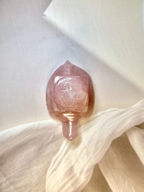Rose Quartz Shree Yantra Tortoise 349 GM