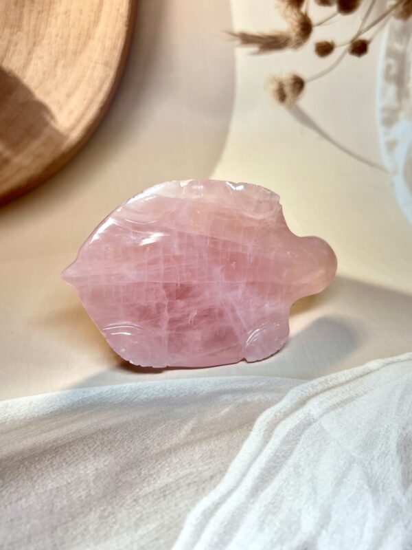 Rose Quartz Shree Yantra Tortoise 349 GM