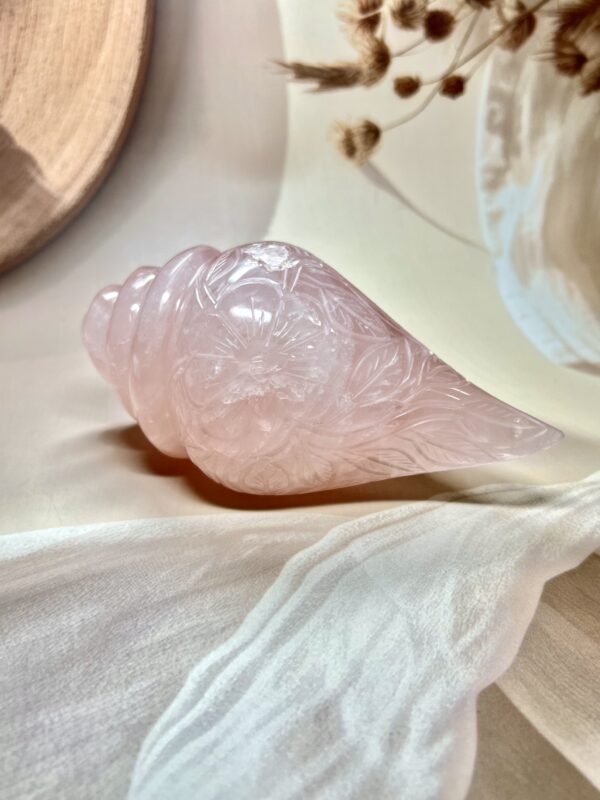 IMG_0050 Rose Quartz Conch/ Shankh