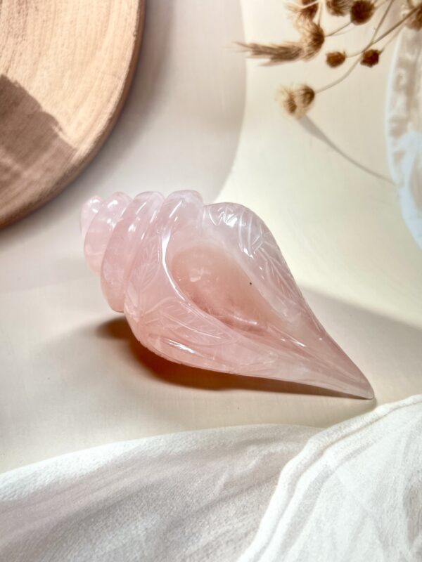 IMG_0053 Rose Quartz Conch/ Shankh