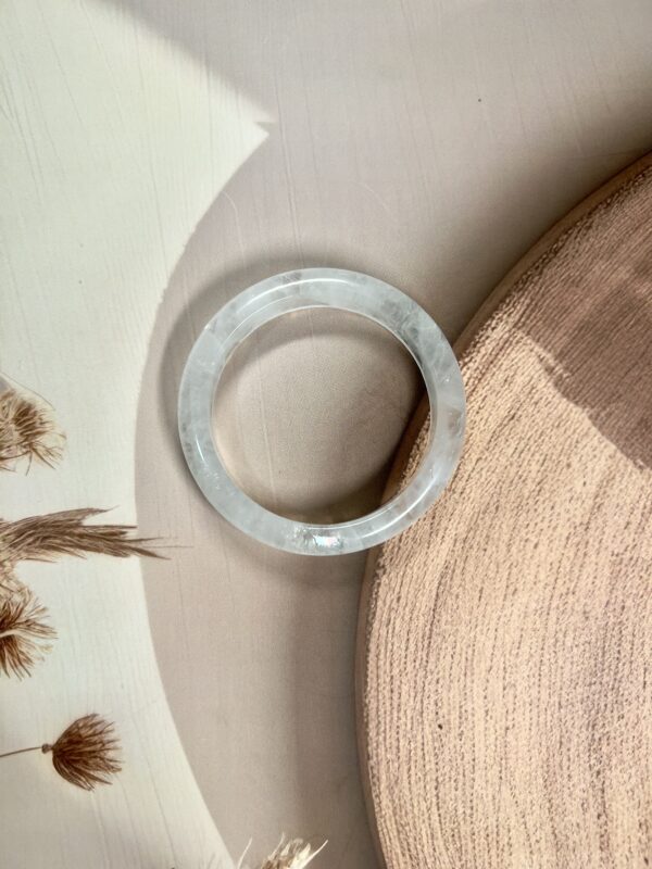 IMG_4431 Exclusive Full Clear Quartz Bangle - 6 CM