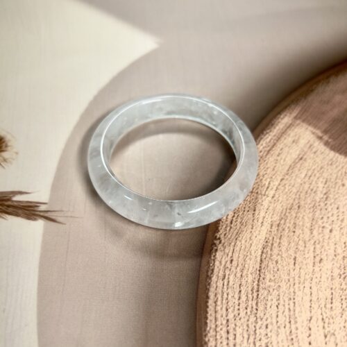 Exclusive Full Clear Quartz Bangle - 5.4 CM