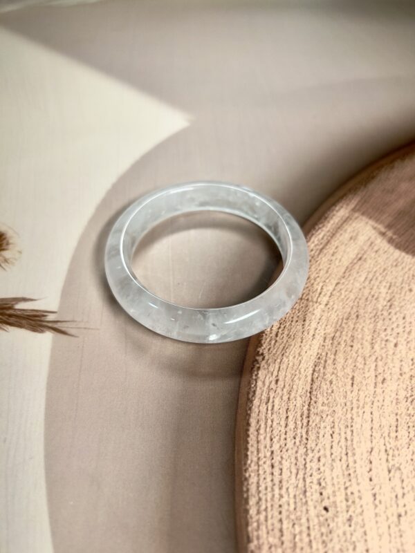Exclusive Full Clear Quartz Bangle - 5.4 CM