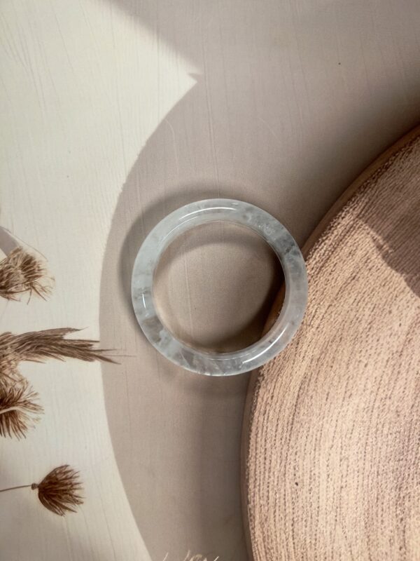 Exclusive Full Clear Quartz Bangle - 5.4 CM