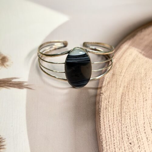 Sulemani Hakik/ Black Agate Bangle