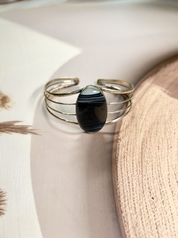 Sulemani Hakik/ Black Agate Bangle