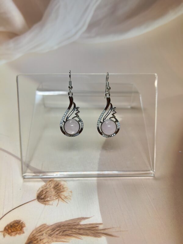 IMG_4472 Rose Quartz Drop Earrings (Pair)