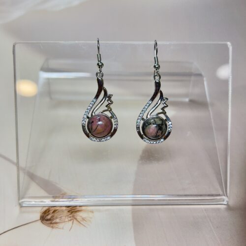 IMG_4477 Rhodonite Drop Earrings (Pair)