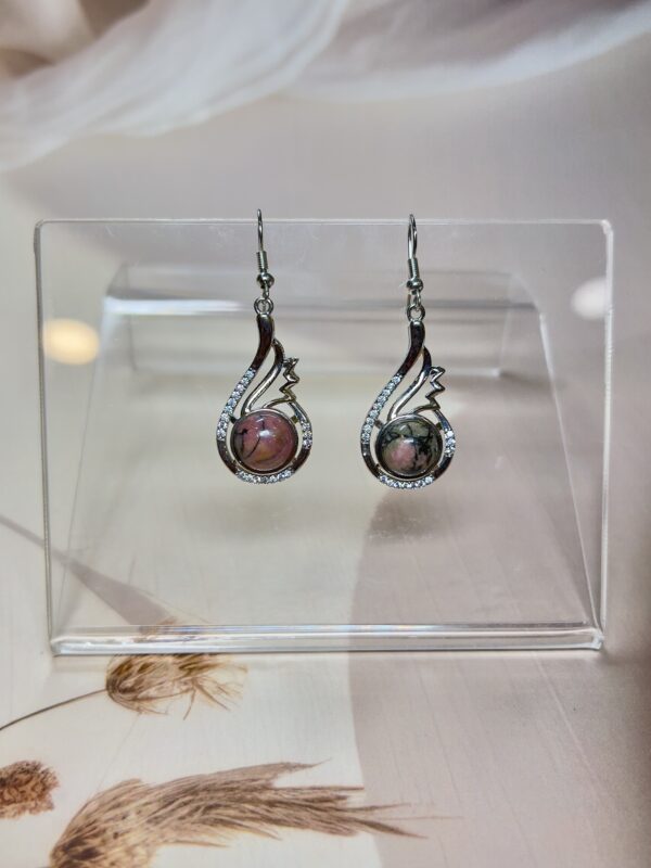 IMG_4477 Rhodonite Drop Earrings (Pair)