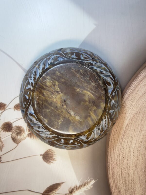 IMG_4480 Brown Soapstone Smudging Bowl