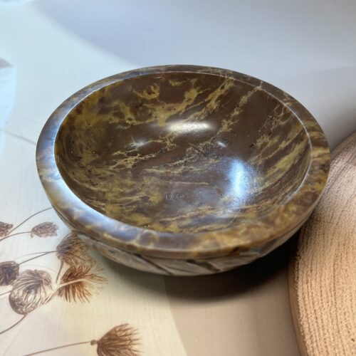 IMG_4481 Brown Soapstone Smudging Bowl