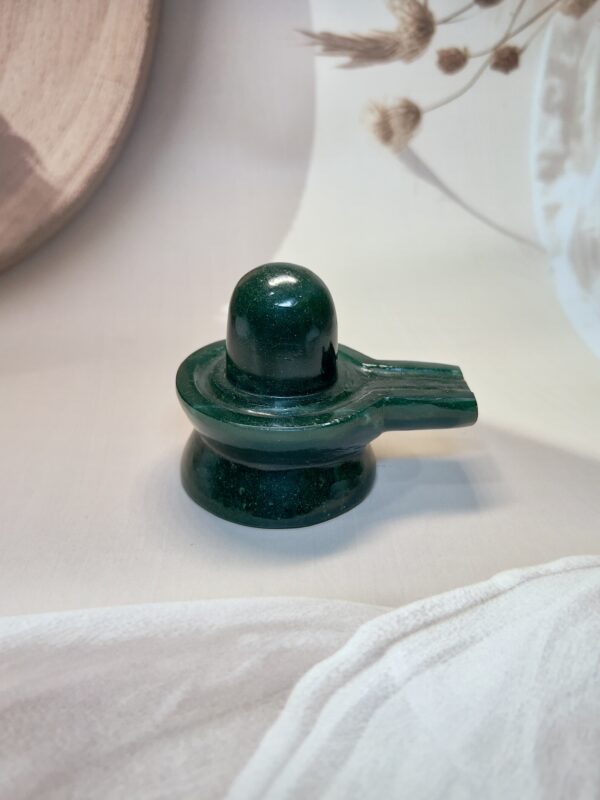 Green Jade Jaladhari Shivling