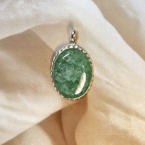 Green Strawberry Quartz Pendant