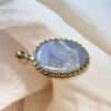 Blue Lace Agate Pendant | Serene Stone of Peace & Gentle Communication