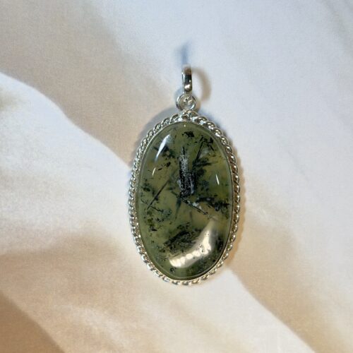 Prehnite Pendant | Luminous Stone of Harmony & Intuition