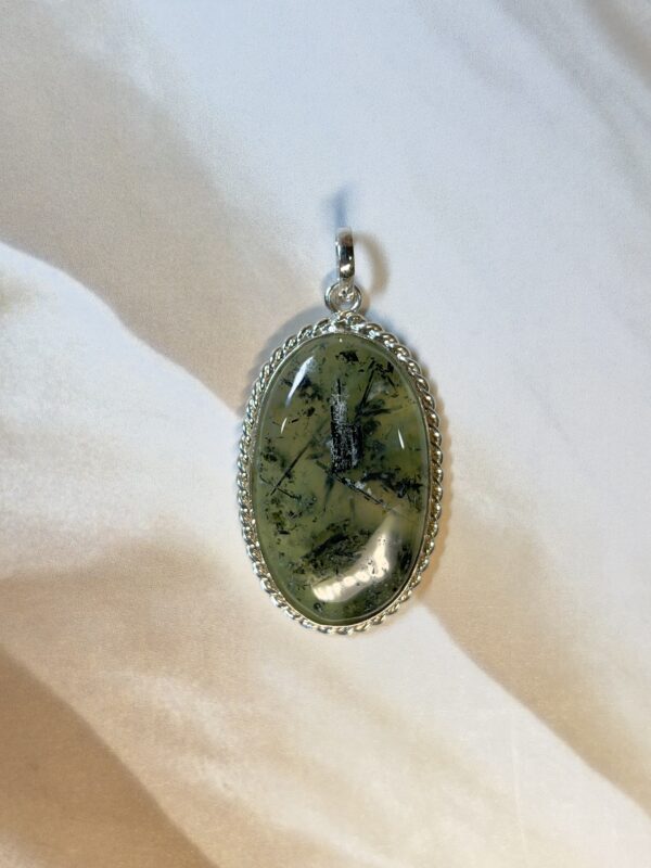 Prehnite Pendant | Luminous Stone of Harmony & Intuition