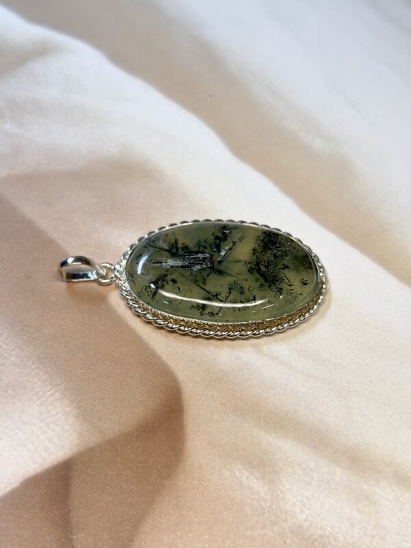 Prehnite Pendant | Luminous Stone of Harmony & Intuition