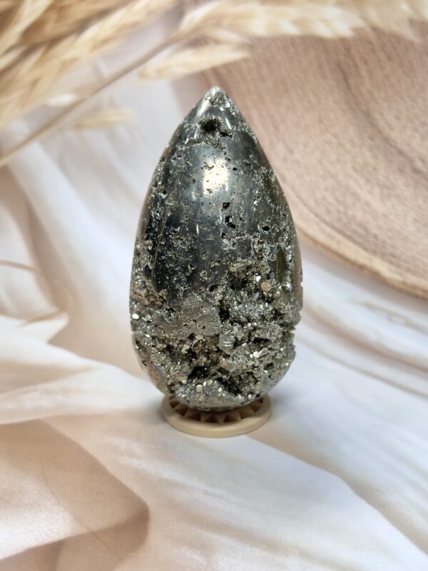 Peru Pyrite Egg 529 GM | Natural Prosperity Crystal