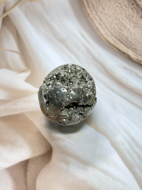Peru Pyrite Egg 529 GM | Natural Prosperity Crystal