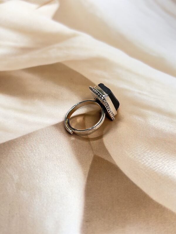 IMG_0500 Rectangular Black Tourmaline Ring