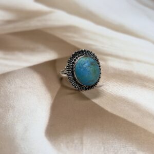 Round Blue Turquoise Ring