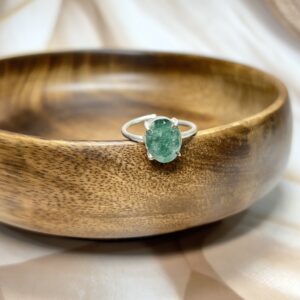 Green Strawberry Quartz Ring