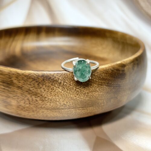 Green Strawberry Quartz Ring