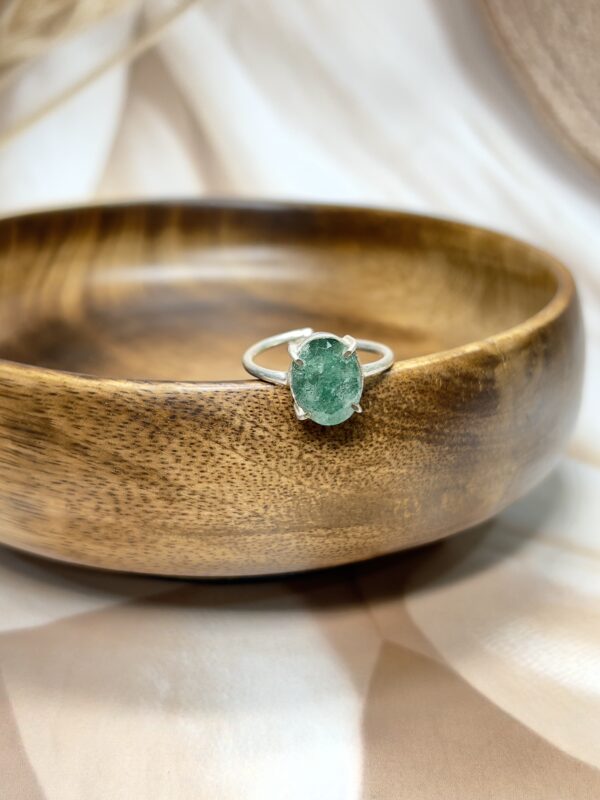 Green Strawberry Quartz Ring