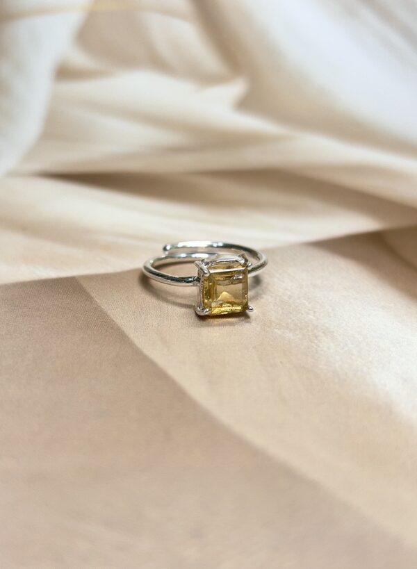 IMG_0569 Princess Cut Citrine Ring
