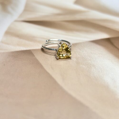 Trillion Cut Citrine Ring