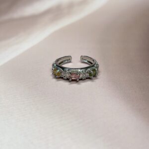 Tri - Watermelon Tourmaline Ring