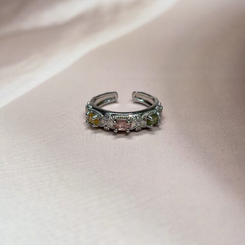 Tri - Watermelon Tourmaline Ring