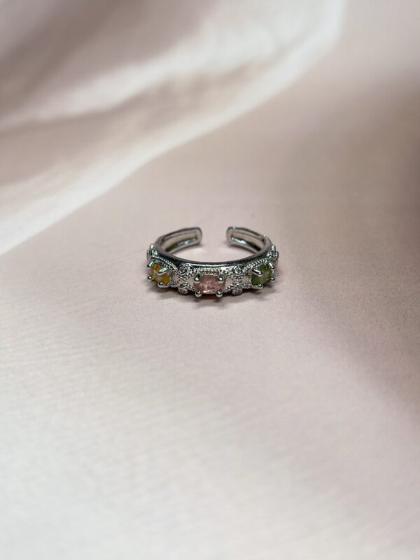Tri - Watermelon Tourmaline Ring