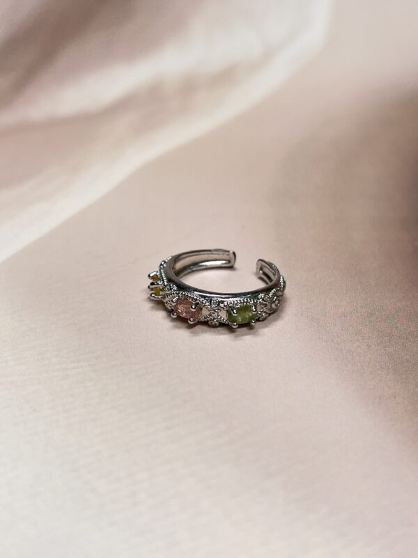 Tri - Watermelon Tourmaline Ring