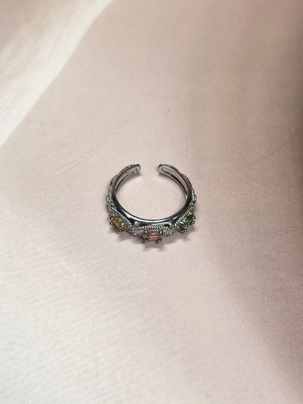 Tri - Watermelon Tourmaline Ring