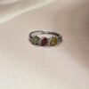 Tri - Watermelon Tourmaline Ring