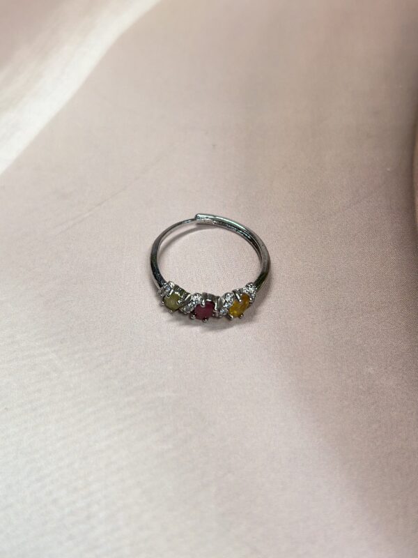 Tri - Watermelon Tourmaline Ring