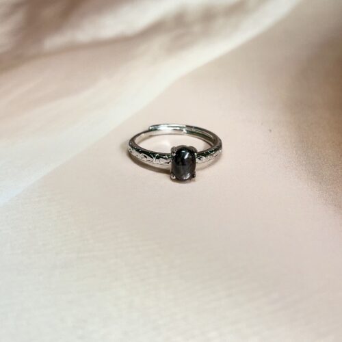 Black Hypersthene Ring