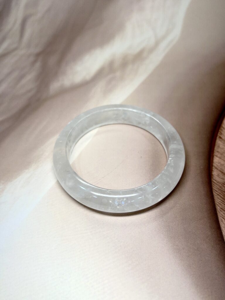 Exclusive Full Clear Quartz Bangle - 5.50 CM