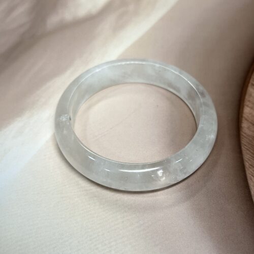 Exclusive Full Clear Quartz Bangle - 5.55 CM
