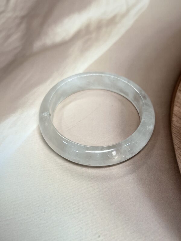 Exclusive Full Clear Quartz Bangle - 5.55 CM