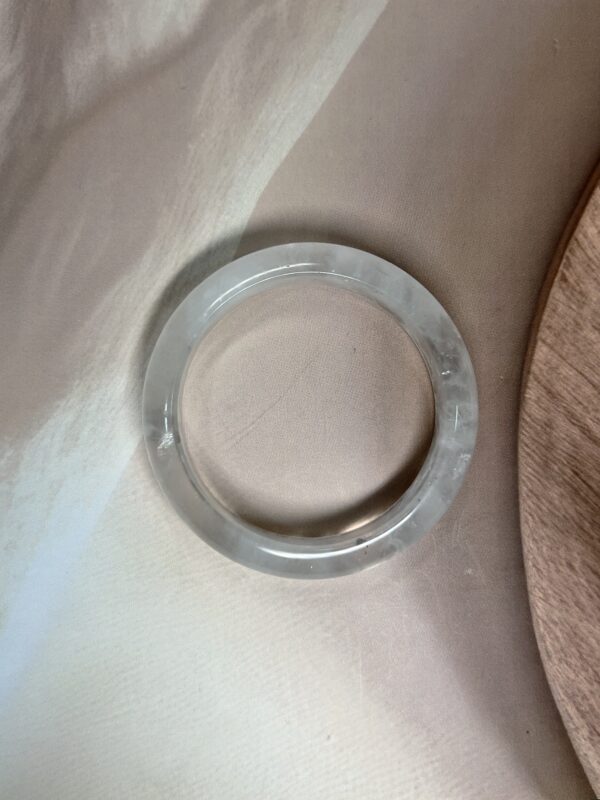 Exclusive Full Clear Quartz Bangle - 5.55 CM