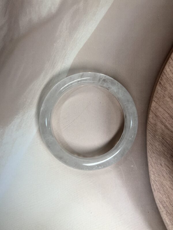 Exclusive Full Clear Quartz Bangle - 5.60 CM