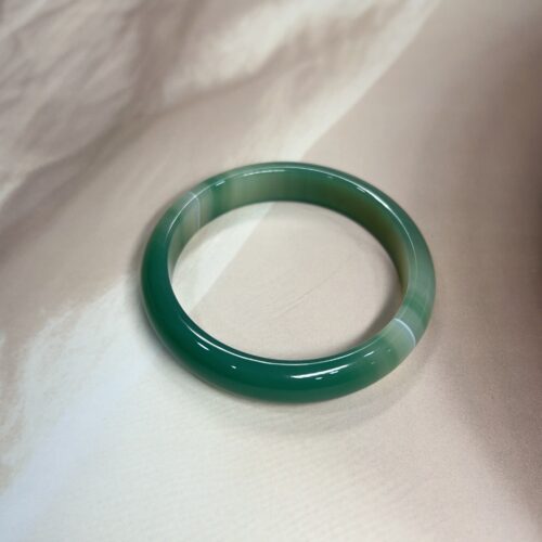 Exclusive Full Green Onyx Bangle - 5.30 CM