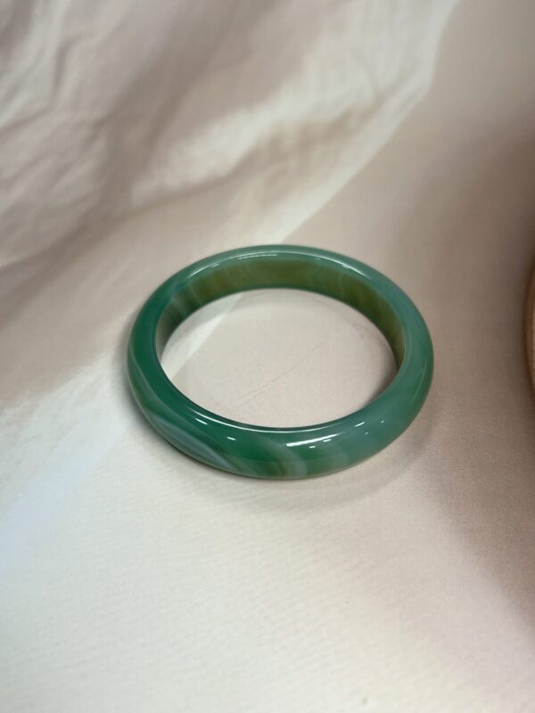 Exclusive Full Green Onyx Bangle - 5.40 CM