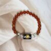 IMG_0846 Virgo Zodiac Bracelet 7.5 Inch | Carnelian + Clear Quartz